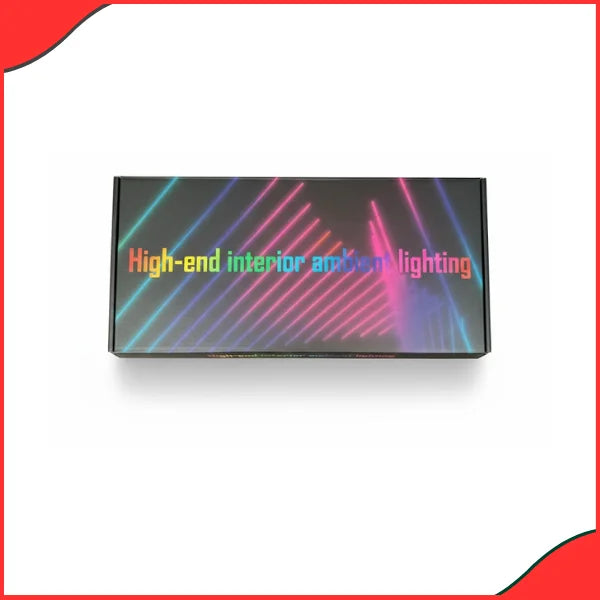 Premium 7-Color 18 Pcs Interior Mood Lighting System installed in a car cabin.