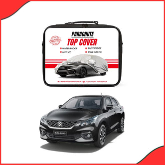 Suzuki Baleno Water Resistant Parachute Top Cover fitted on car - front view