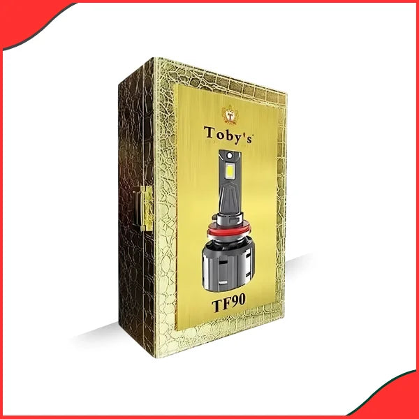 TF90 H4 H11 9005 CANBUS LED Headlight Kit 90W showing universal adapters