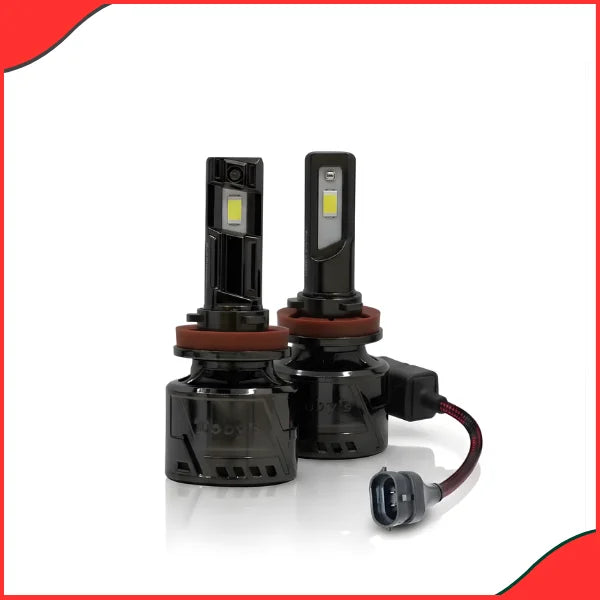 Clear and focused light beam pattern from Tobys TF100 H11 200W LED headlight bulb