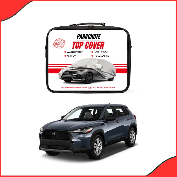 Toyota Corolla Cross Water Resistant Parachute Top Cover fitted on car