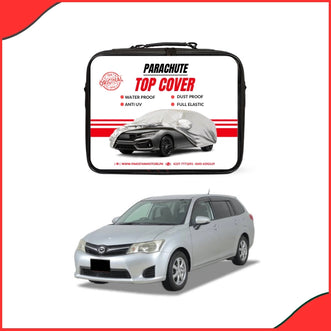 Toyota Fielder Water Resistant Parachute Top Cover fitted on car