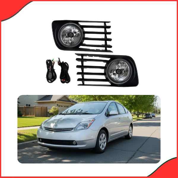 Installed view of DLAA TY738 Fog Lights on a Toyota Prius 2007-2012 model