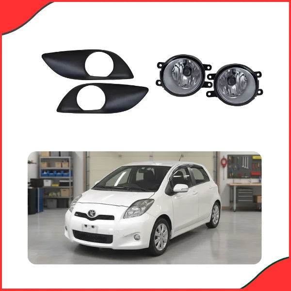 Installed view of DLAA TY370A Fog Lamp on a Toyota Vitz 2009 (XP90) model