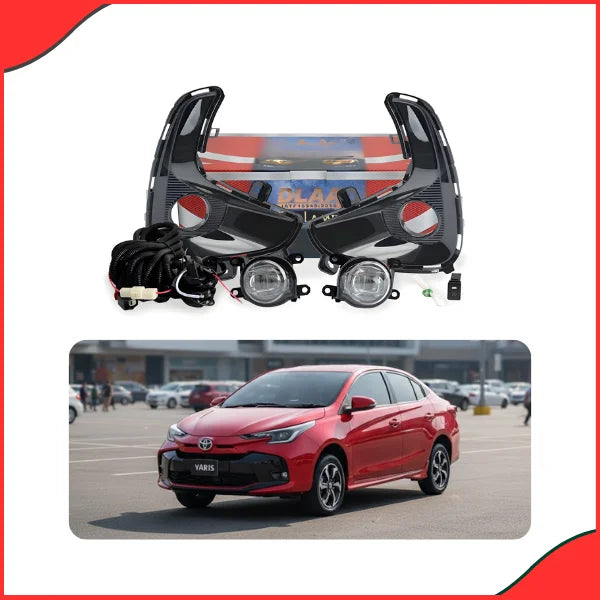 Installed view of DLAA TY3321 Halogen Fog Lights on a Toyota Yaris 2024 model