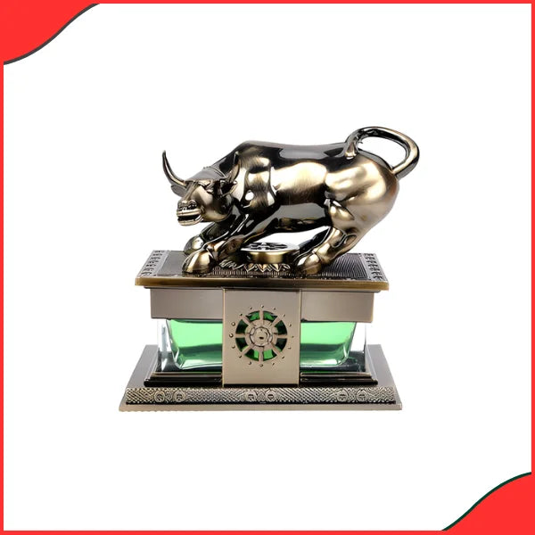 Wall Street Bull Dashboard Sculpture and Car Perfume Air Freshener