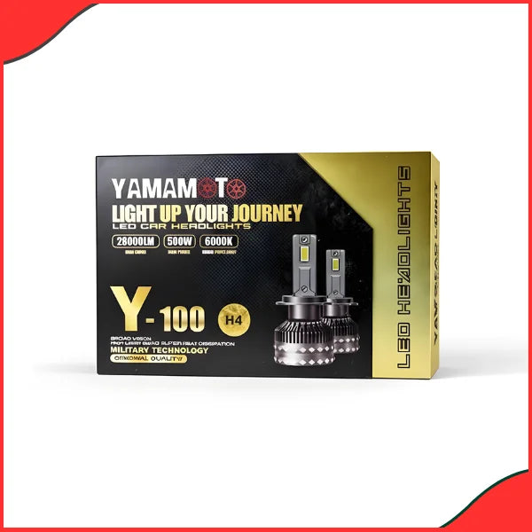 Powerful 500W 28000LM light output and 6000K pure white beam from Yamamoto Y100 LED